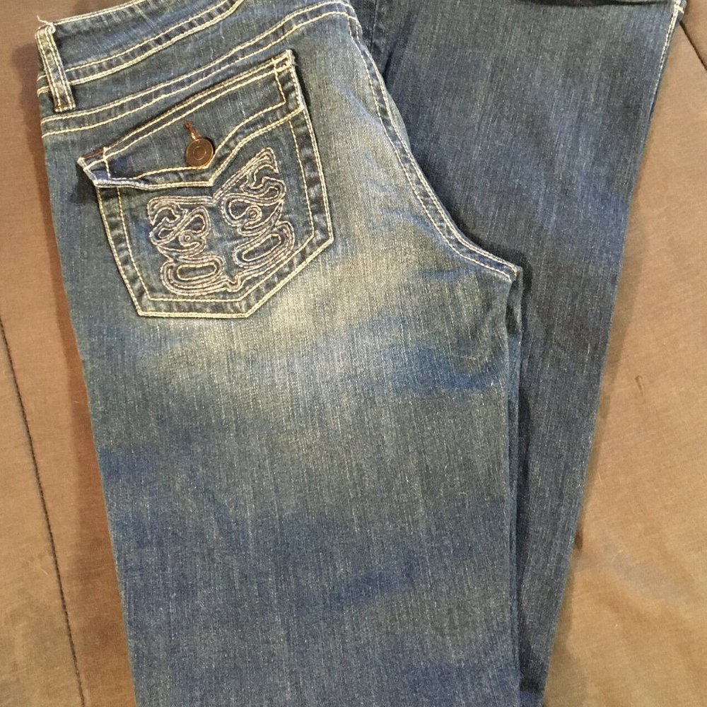 David Bitton Buffalo Panettiere Low Rise Stretch Boot Cut Blue Jeans Size 31